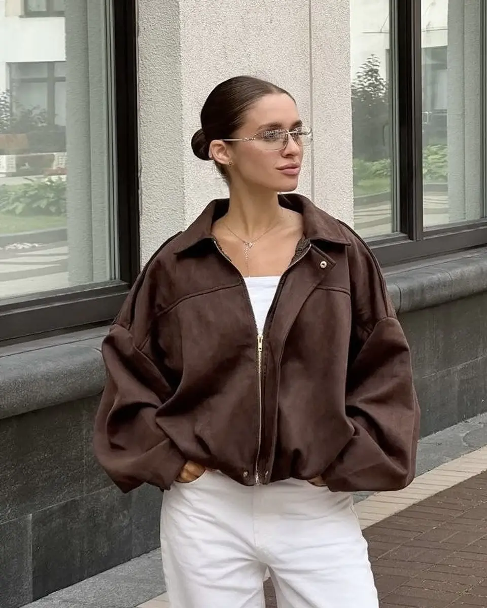 Chaqueta Bomber Suede 6