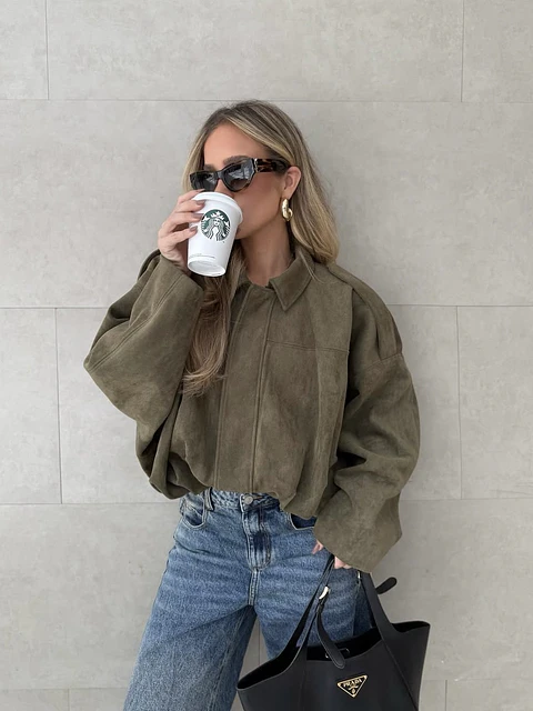 Chaqueta Bomber Suede