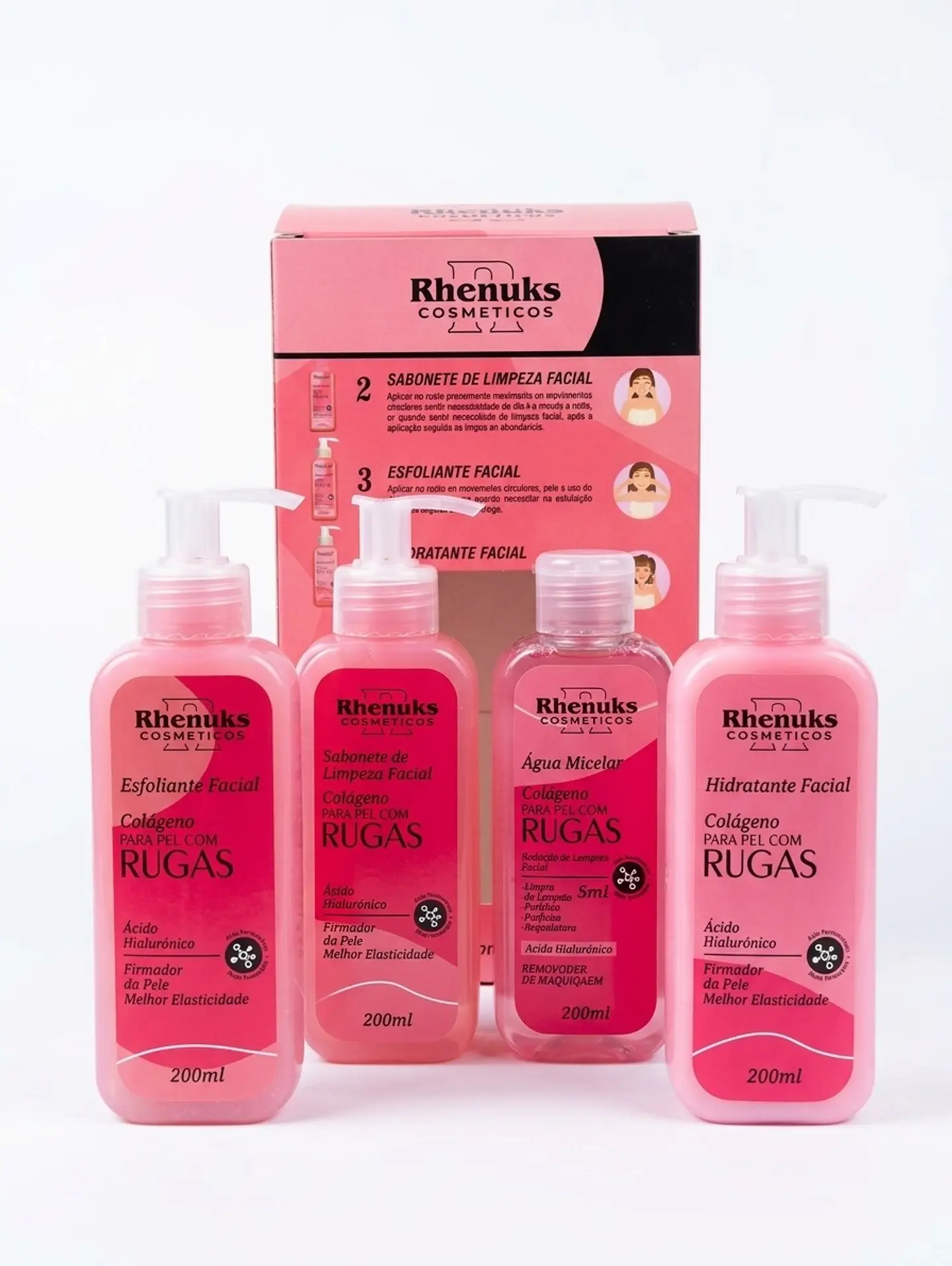 KIT SKIN CARE COLAGENO ANTI-RUGAS COMPLETO 4 ITENS 2