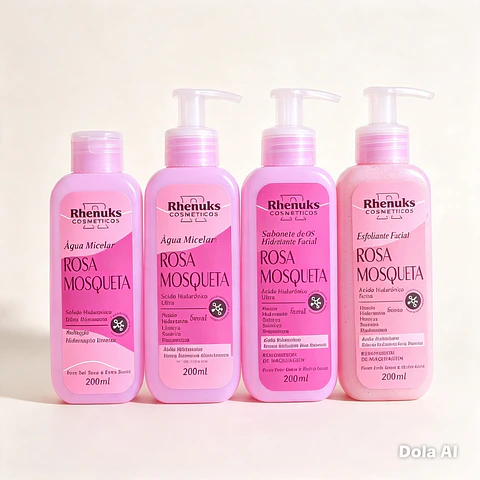 KIT SKIN CARE ROSA MOSQUETA COMPLETO 4 ITENS