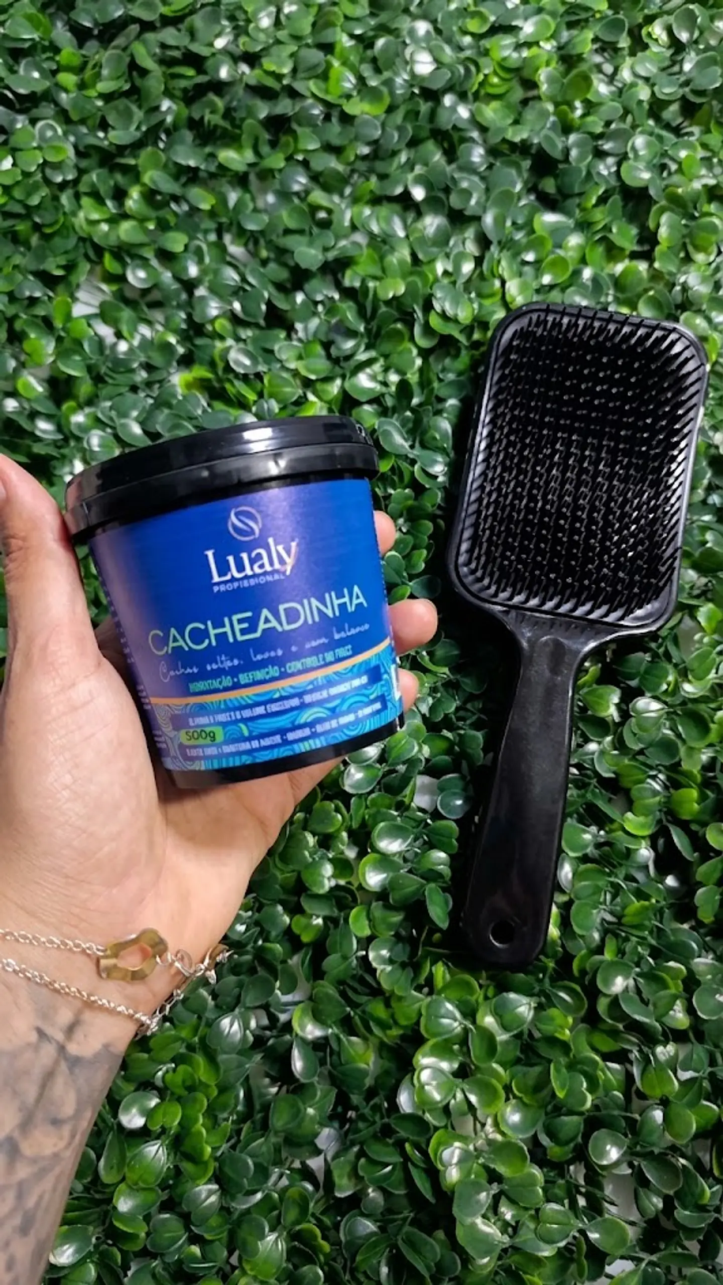 KIT MASCARA CAPILAR CACHEADINHA + ESCOVA RAQUETE 1