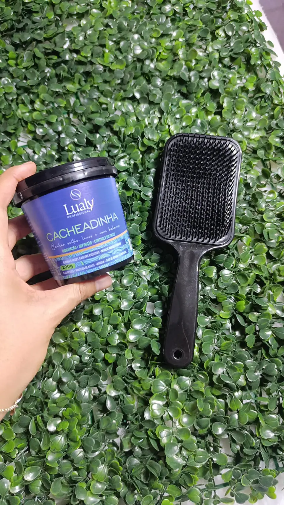 KIT MASCARA CAPILAR CACHEADINHA + ESCOVA RAQUETE 2