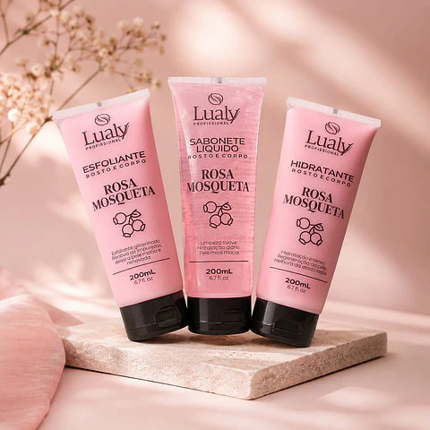KIT CORPORAL COMPLETO ROSA MOSQUETA - LUALY