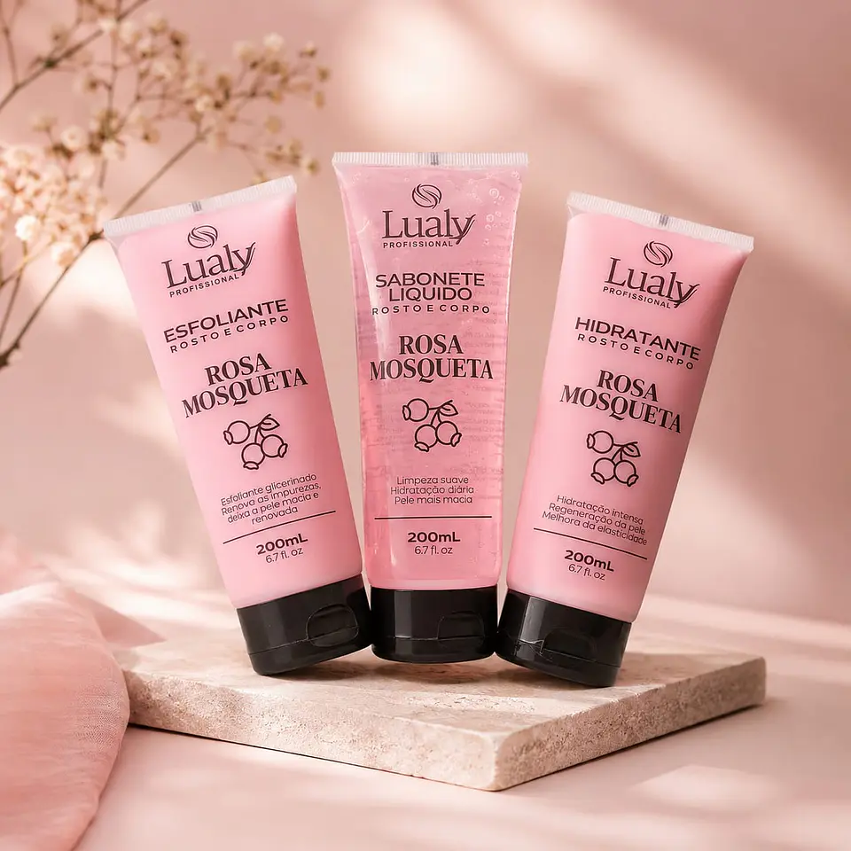 KIT CORPORAL COMPLETO ROSA MOSQUETA - LUALY 1