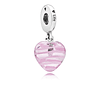 Charm cristal murano Corazón rosa