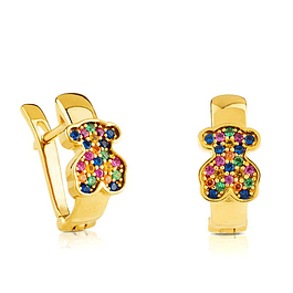 Pendientes Bear Vermeil Multicolor