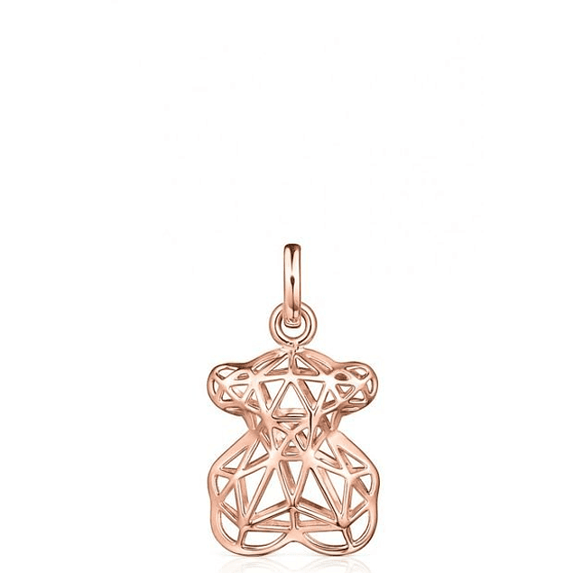 Collar Bear Geometric line Vermeil rose 24 mm