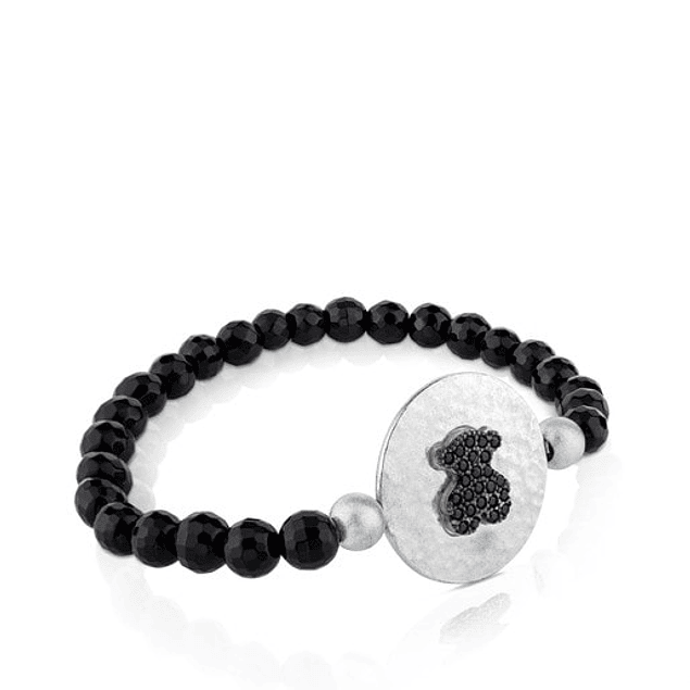 Pulsera Onix de cuentas y placa