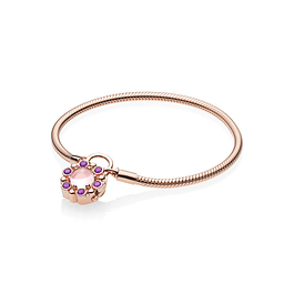 Pulsera Rosé Candado Real para Charms