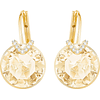 Pendientes Bella con Cristal Amarillo y blanco Baño de oro