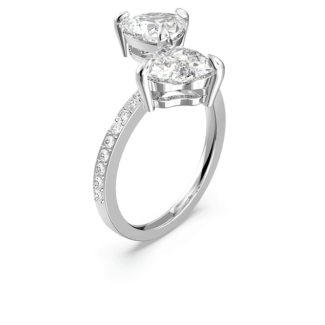 Anillo Corazones del Alma con Cristales Blancos