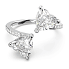Anillo Corazones del Alma con Cristales Blancos