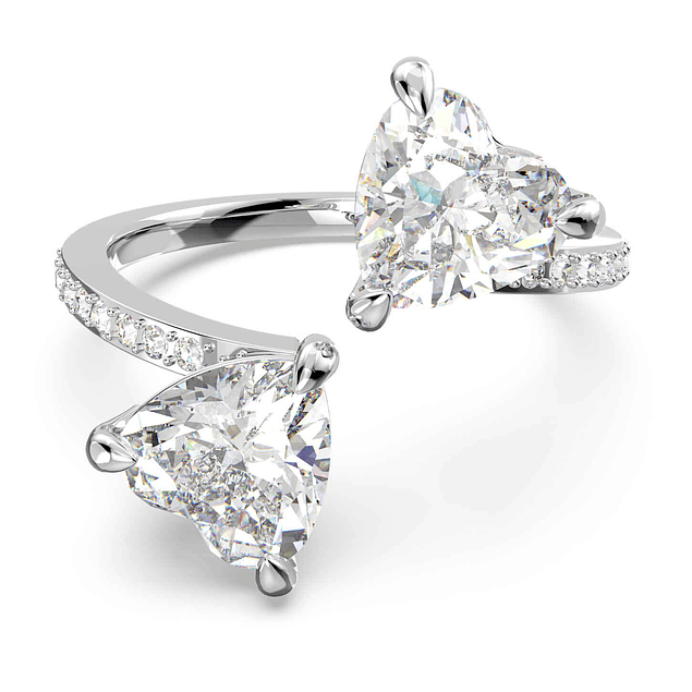 Anillo Corazones del Alma con Cristales Blancos