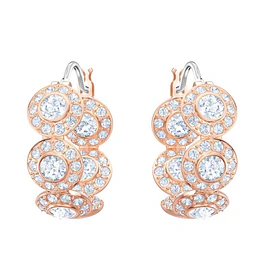  Aros Criollas Angelic Oro Rosa con cristales blancos 