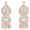  Aros Criollas Angelic Oro Rosa con cristales blancos 