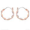  Aros Criollas Angelic Oro Rosa con cristales blancos 