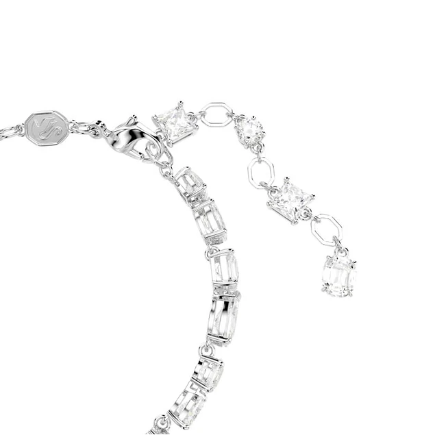 Pulsera de Cristales Blancos Cortes Mixtos