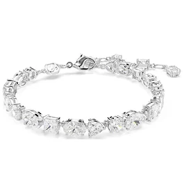 Pulsera de Cristales Blancos Cortes Mixtos