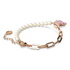 Pulsera Teddy Oso Rosa con Perlas y Eslabones Oro Rosa