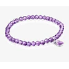 Pulsera de cuentas Amatista y oso