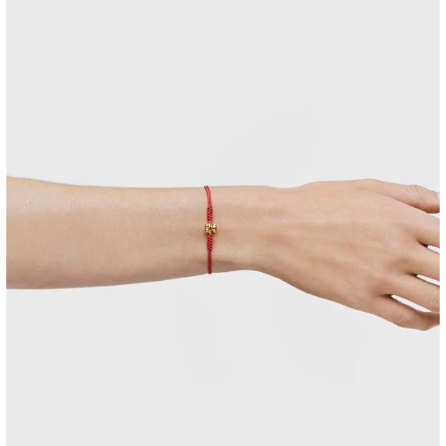 Pulsera Roja Protección y Oso Bear Bold Vermeil Gold