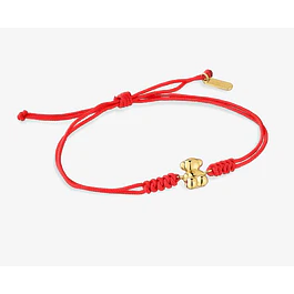 Pulsera Roja Protección y Oso Bear Bold Vermeil Gold