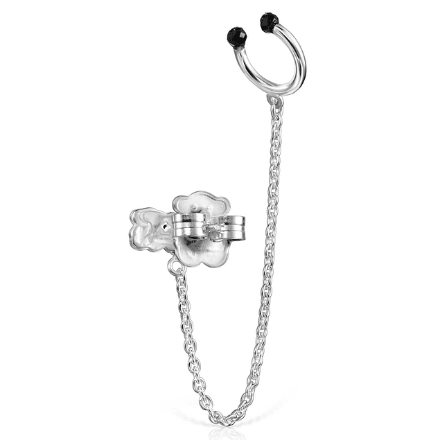 Earcuff Mini Onix de Plata Con Onix