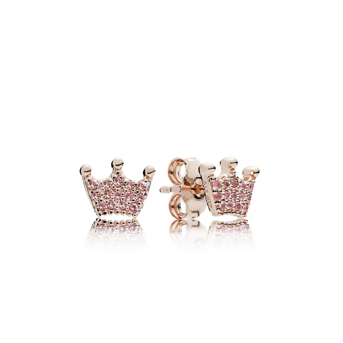 Pendientes Coronas Encantadas rosé