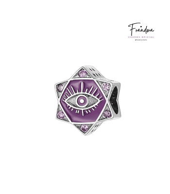 Ojo de Fatima Hexagono Morado