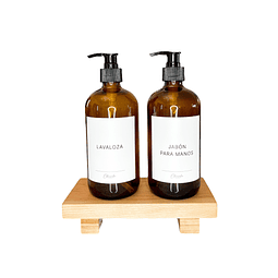 2 Envases de Vidrio + Bandeja Gardenia