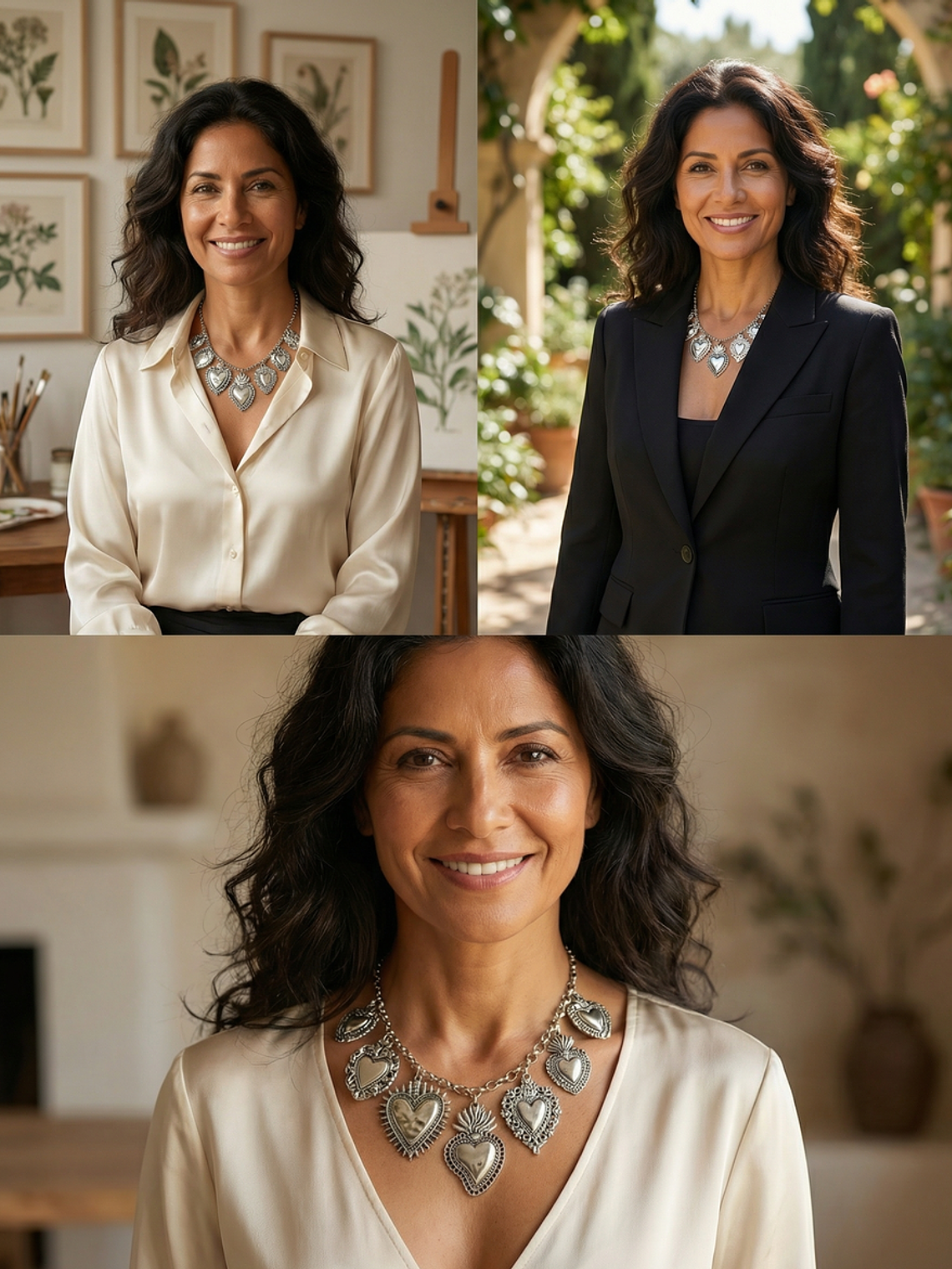 Collar Corazones Zinc 2