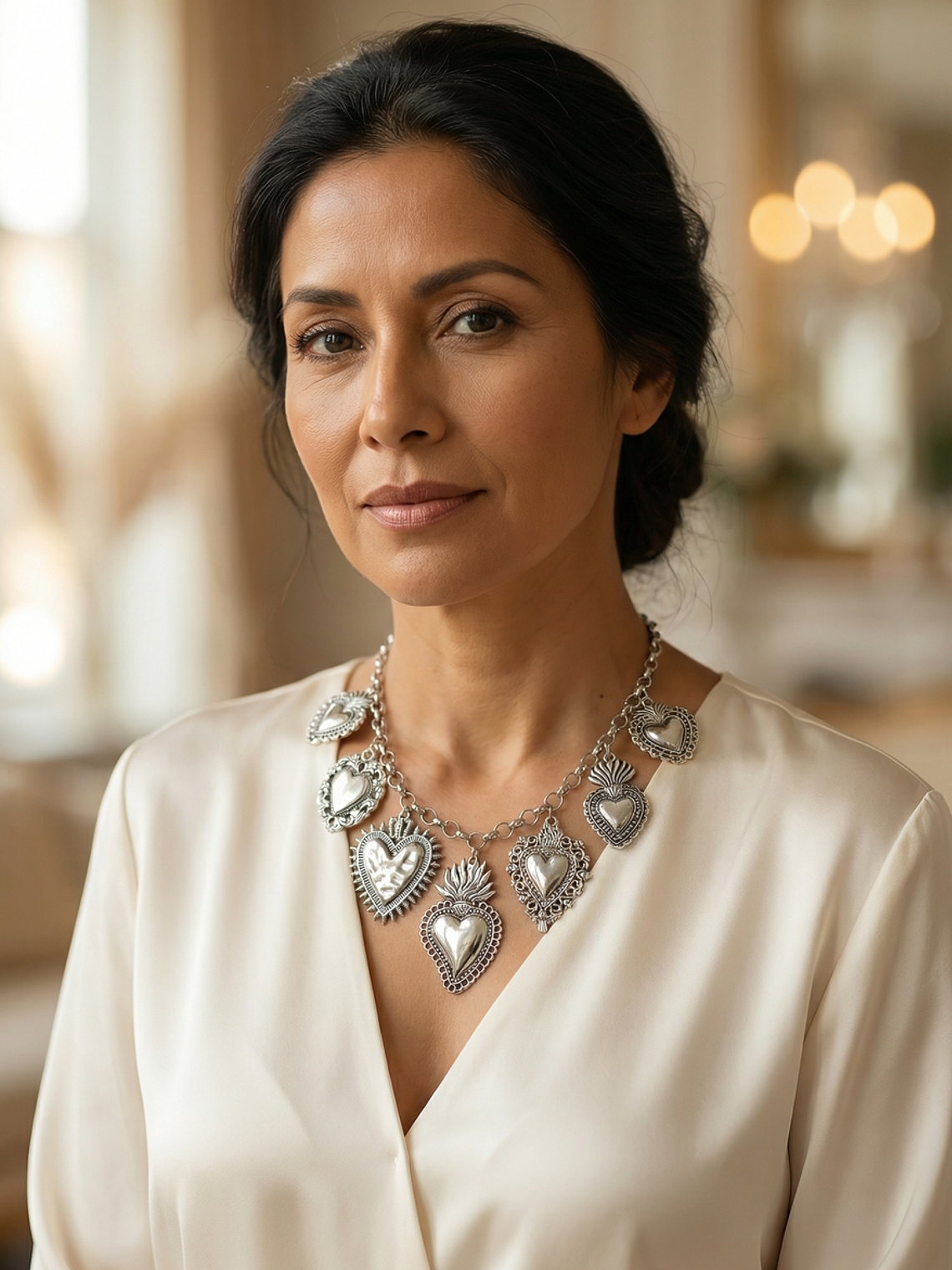 Collar Corazones Zinc 1