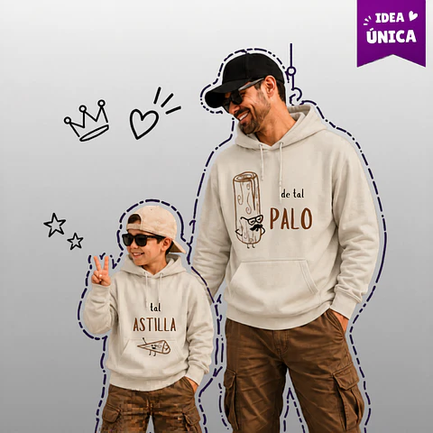 Pack Hoodie Padre e Hijo – De Tal Palo, Tal Astilla