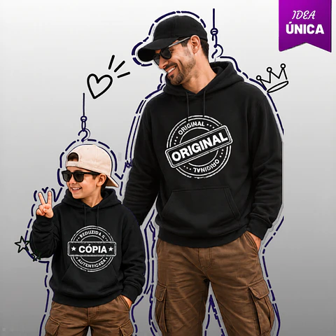 Pack Hoodie Padre e Hijo Sello de Garantía
