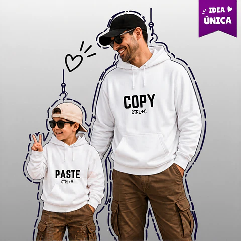 Pack Hoodie Padre e Hijo Copy-Paste