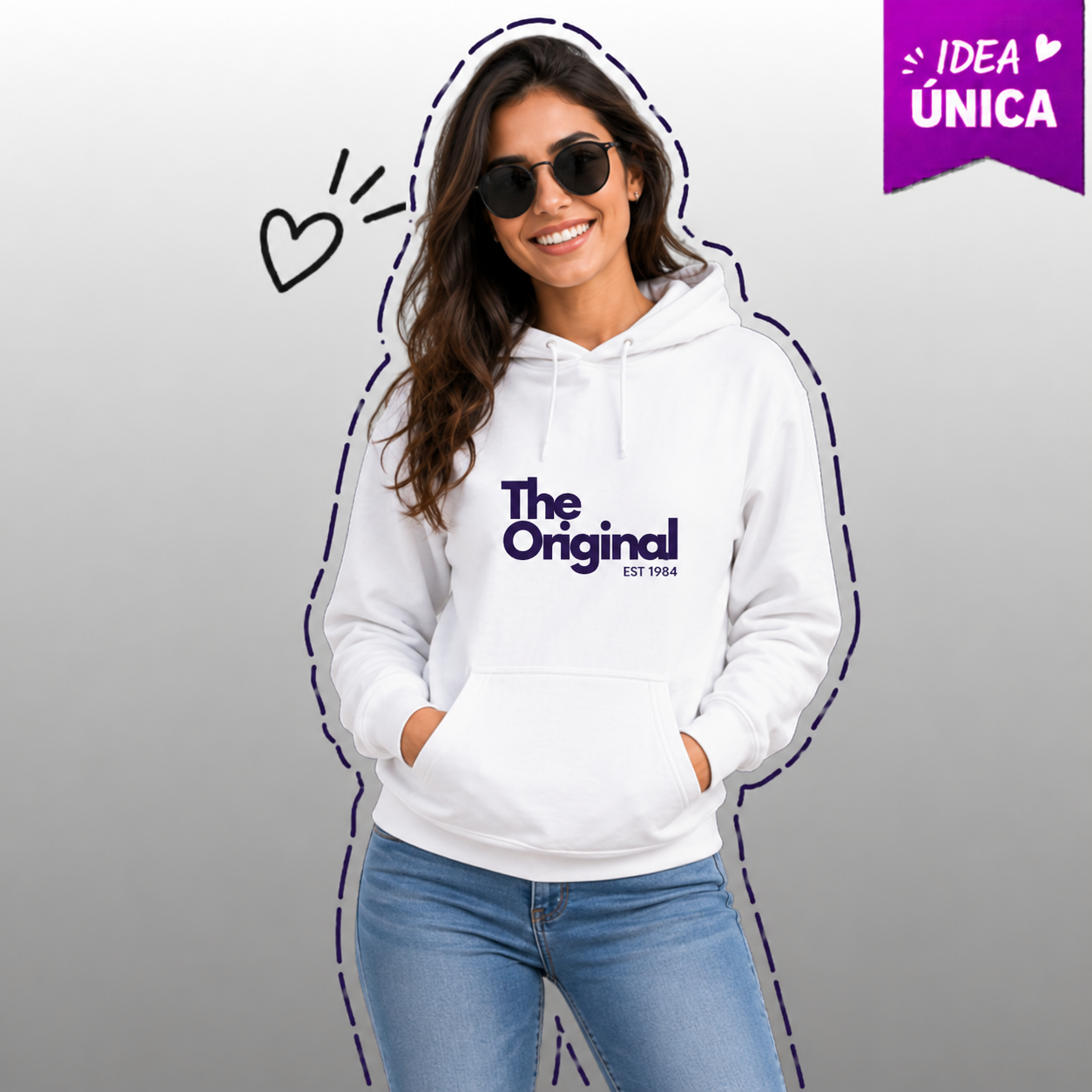 Hoddie Blanco The Original Est 7