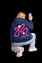 Hoodie Acid Wash Marino Smile Route - Miniatura 1