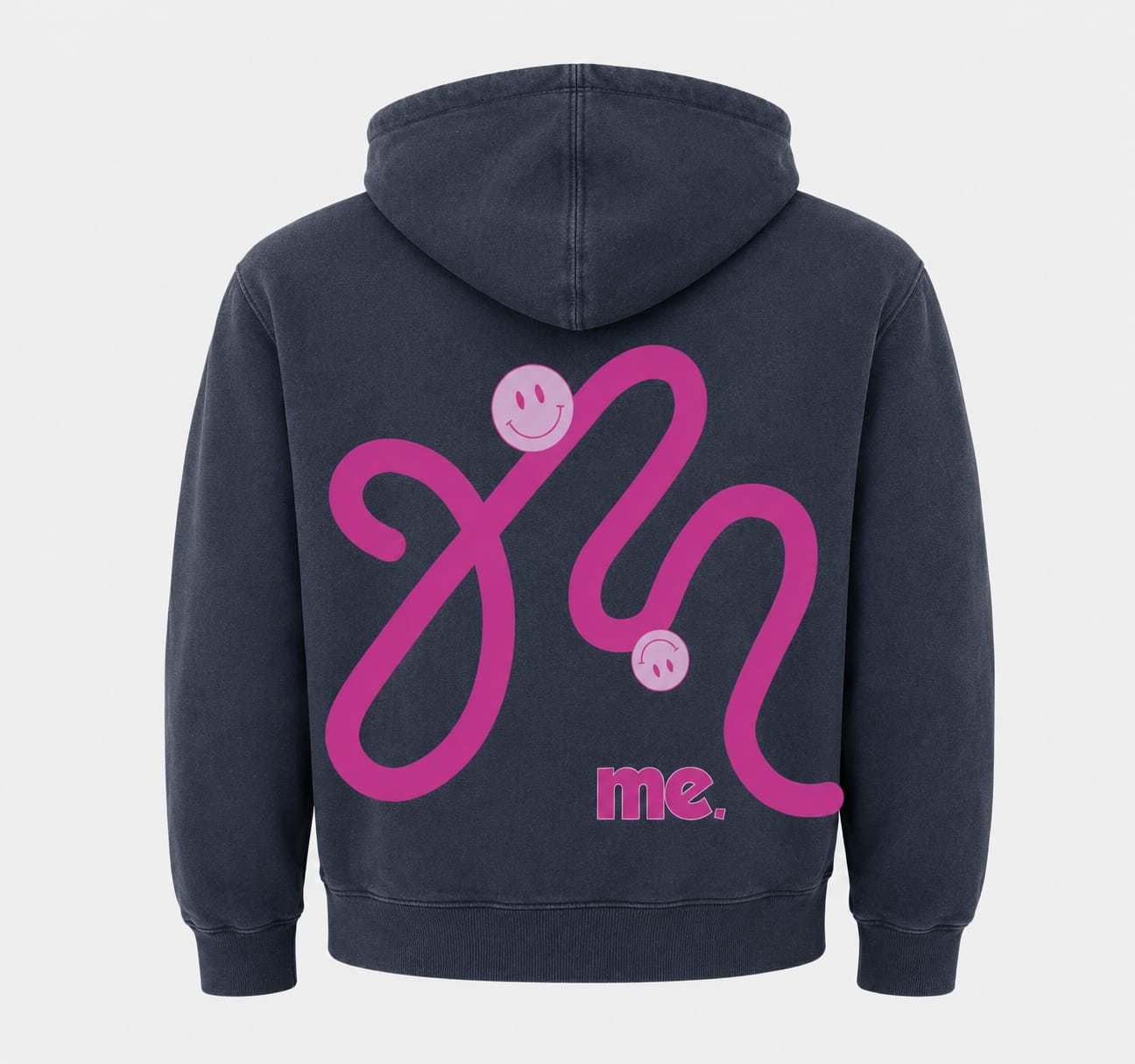 Hoodie Acid Wash Marino Smile Route 2