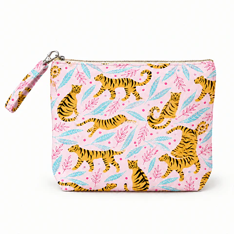 Estuche Cosmetiquero Tigre Rosado