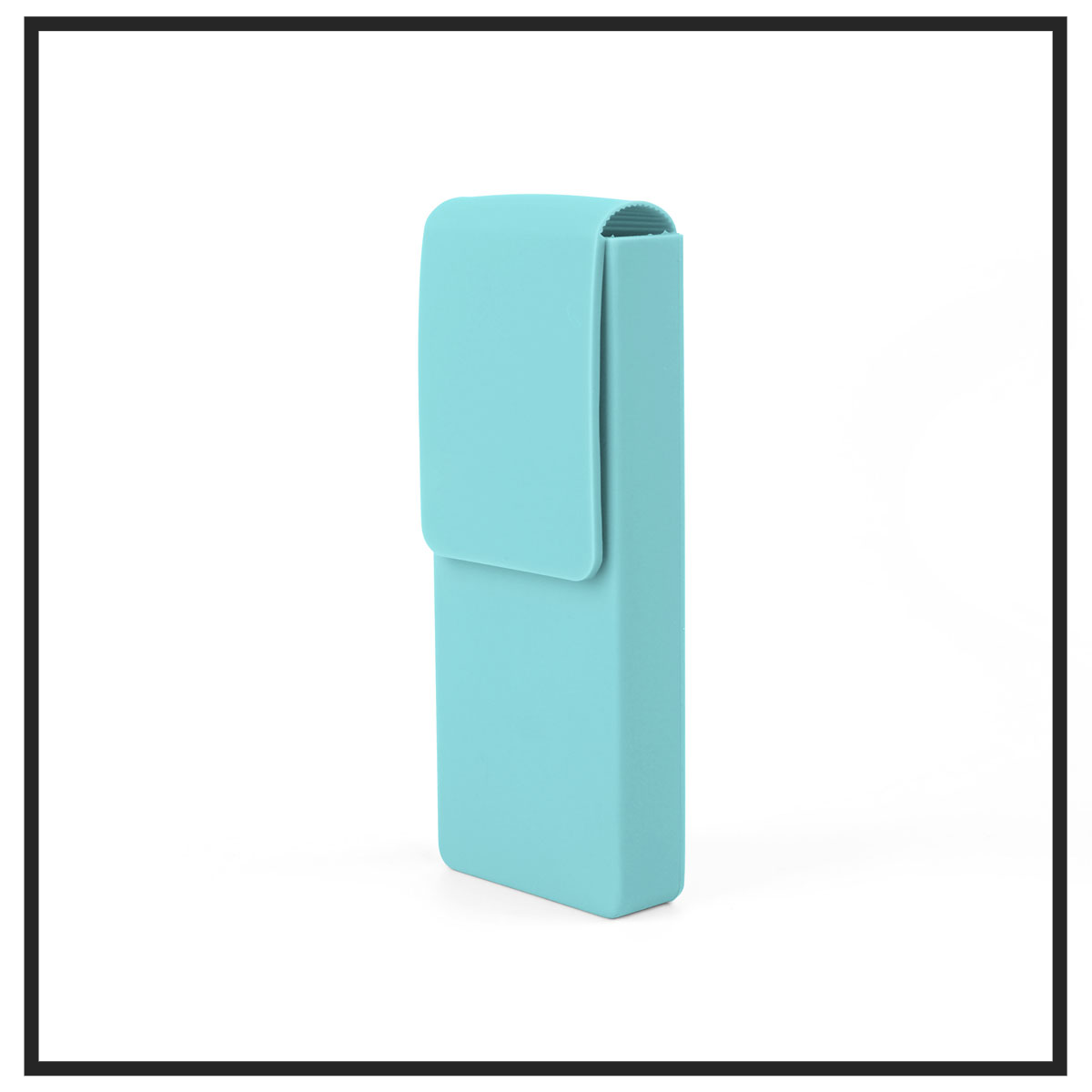 Estuche de Silicona Pouch Porta Lápices Celeste 1
