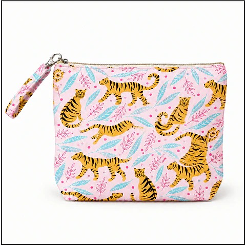 Estuche Cosmetiquero Tigre Rosado