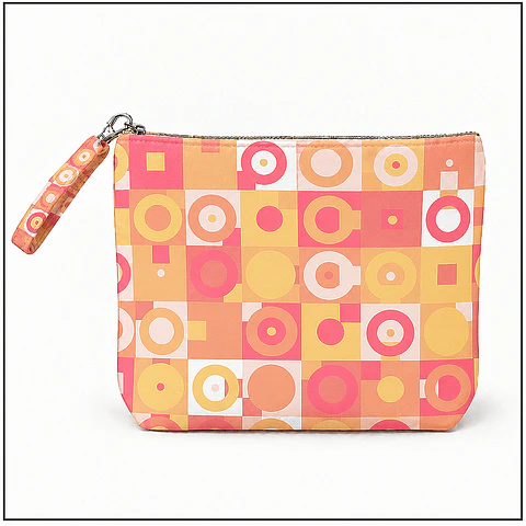 Estuche Cosmetiquero Retro Rosado