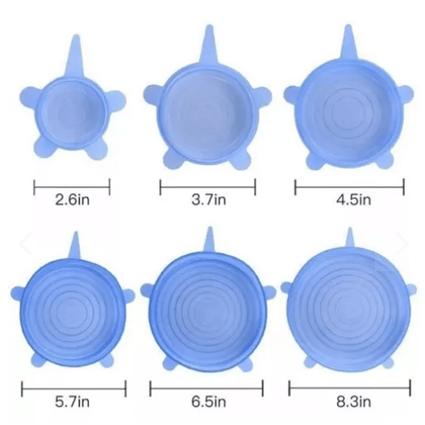 Tapas De Silicona Elasticas Cocina X6 4