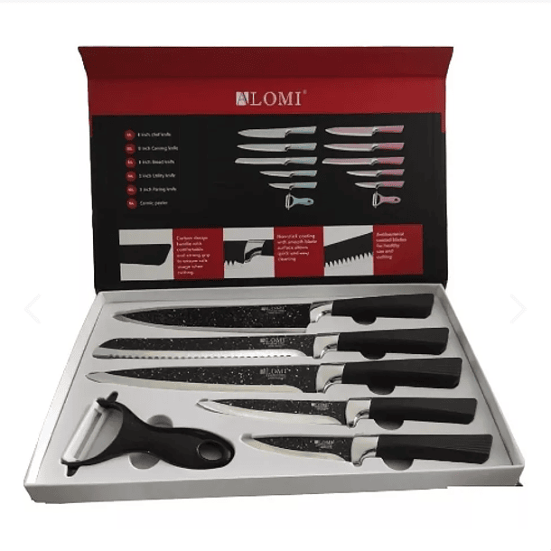 Set De Cuchillos Alomi Multiusos Cocina 1