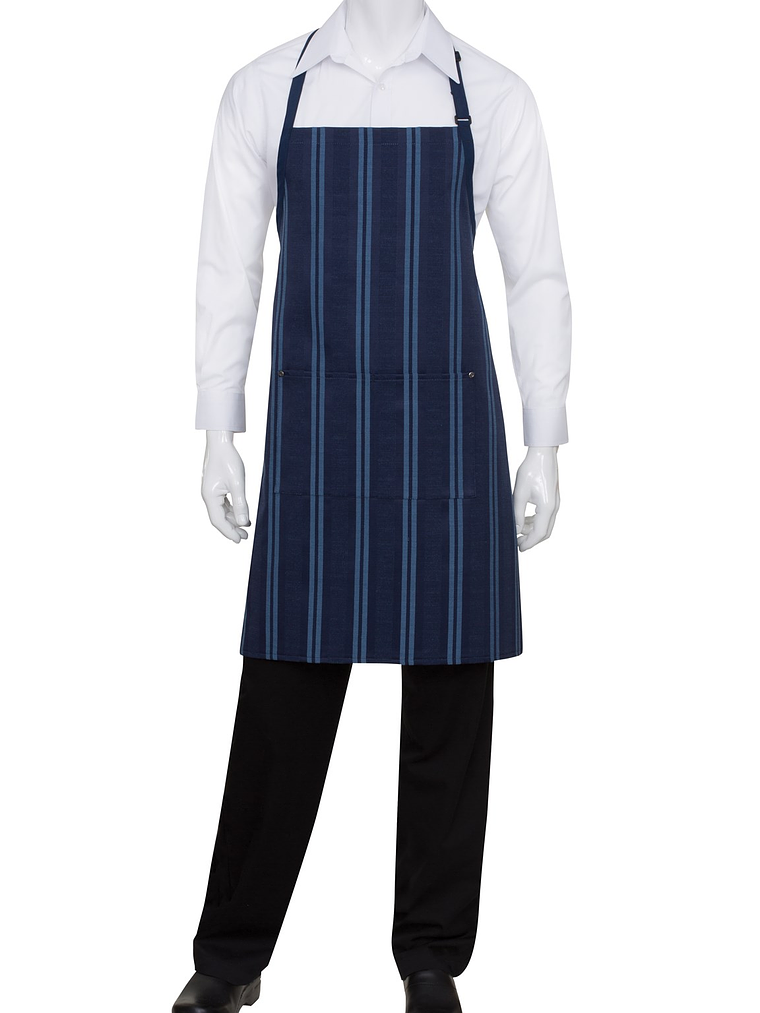 Pechera Chef Works Presidio Azul Rayada 4