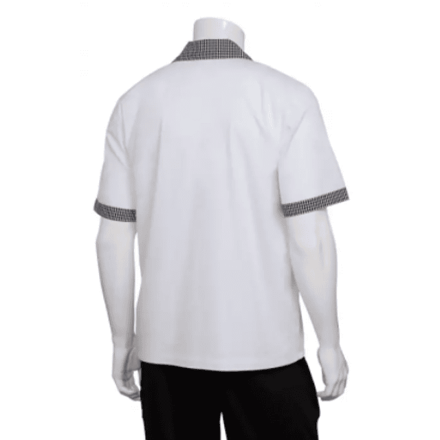 Camisa  Chef Works Cook M/C Contrast Blanco