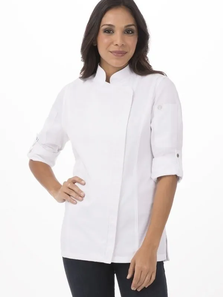 Chaqueta de Chef Mujer Chef Works Hartford Blanca 3