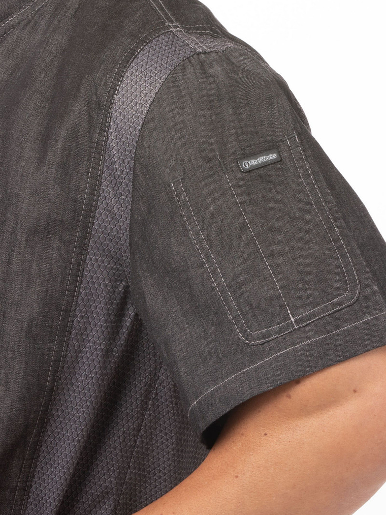 Chaqueta Chef Works Unisex Delancey Negra 4