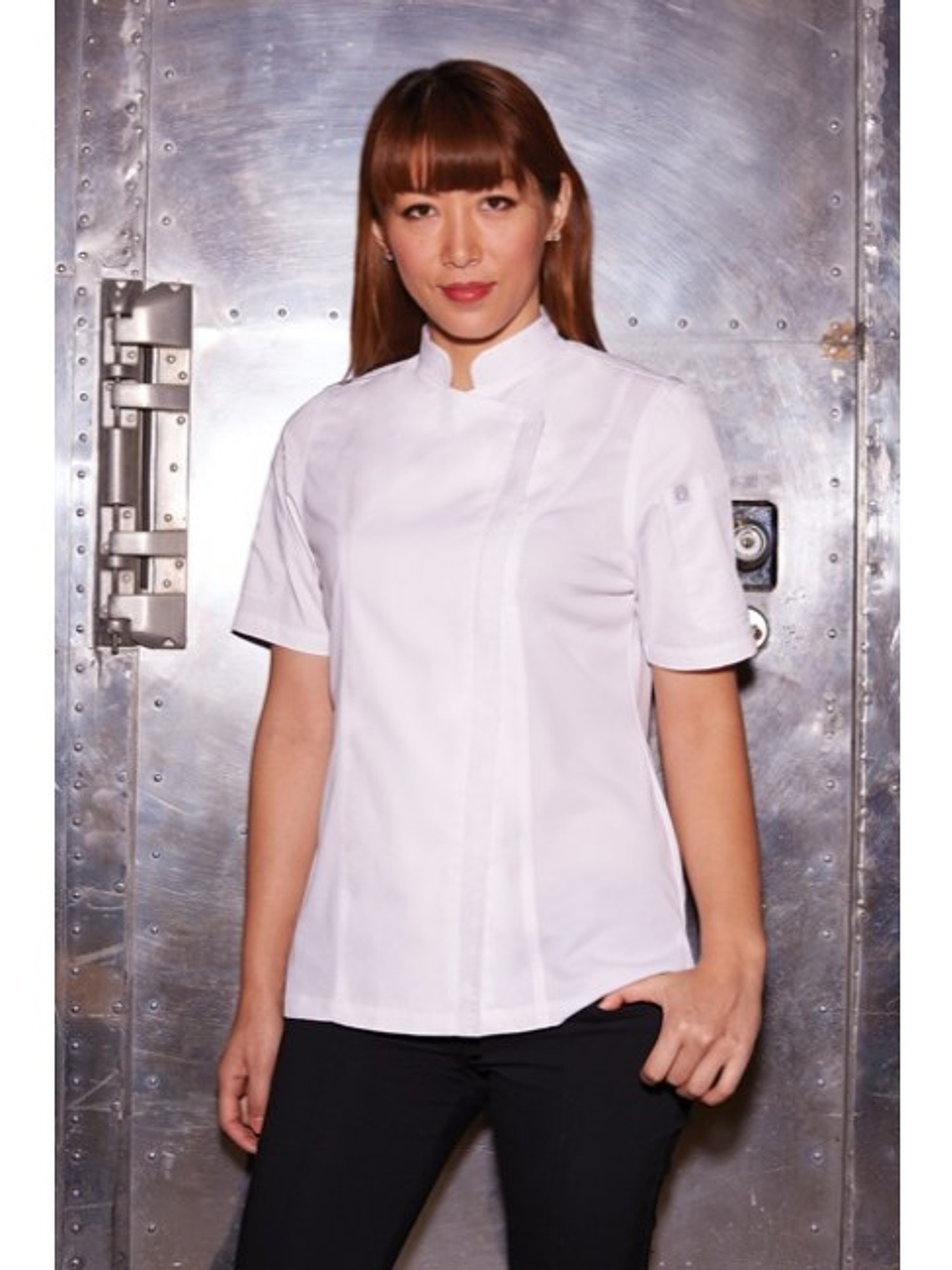 Chaqueta Chef Works Springfield Mujer Blanca 7