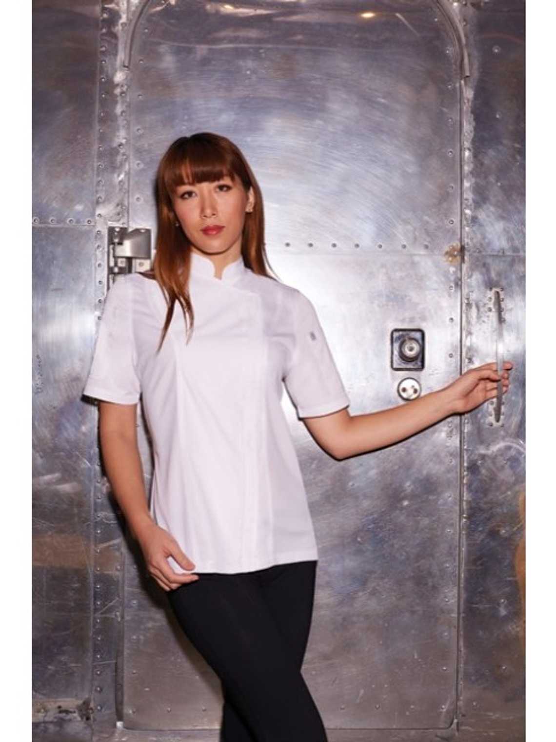 Chaqueta Chef Works Springfield Mujer Blanca 8